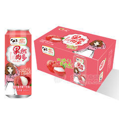 浩明荔枝果粒复合果汁饮料箱装招商485ml