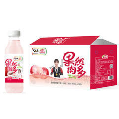 浩明果然果然肉多荔枝椰果复合果汁饮料箱装450ml×15瓶