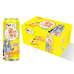 浩明黄桃果粒复合果汁饮料箱装招商485ml