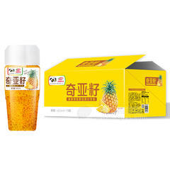 浩明奇亚籽菠萝果粒复合果汁饮料箱装招商420ml×15瓶
