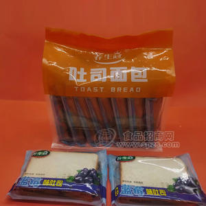 養(yǎng)生冠藍(lán)莓味吐司面包休閑食品