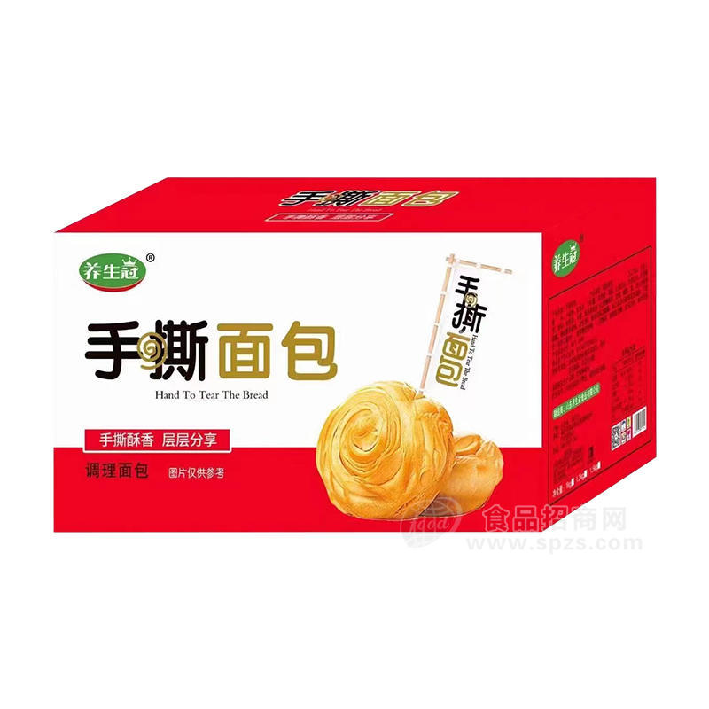 養(yǎng)生冠手撕面包調(diào)理面包休閑食品招商