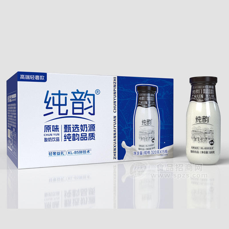 纯韵酸奶饮品原味320gX15瓶