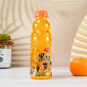 中博甜橙飲料果粒爽瓶裝招商550ml