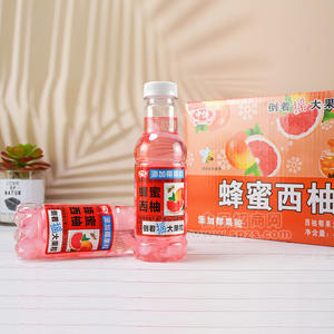 中博蜂蜜西柚添加椰果复合果汁饮料箱装招商450ml
