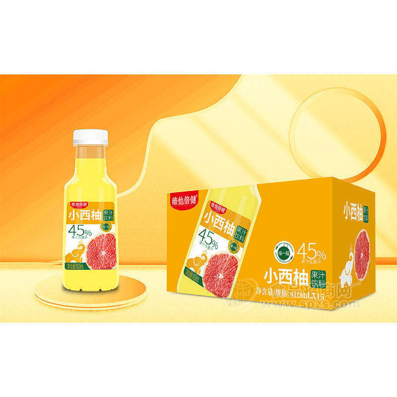 唯唯倍健小西柚果汁饮料410mlX15瓶
