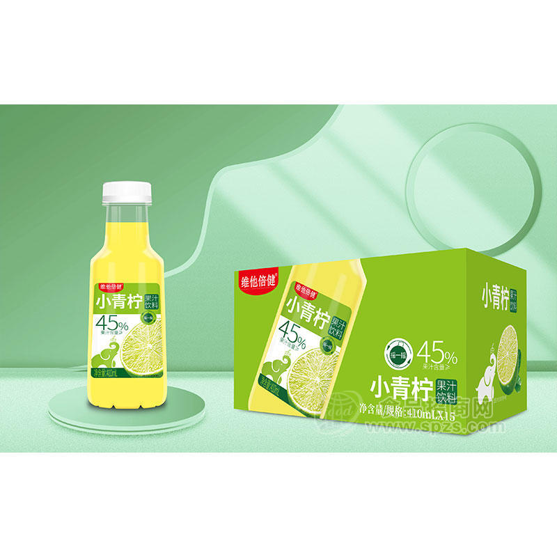 唯唯倍健小青柠果汁饮料410mlX15瓶