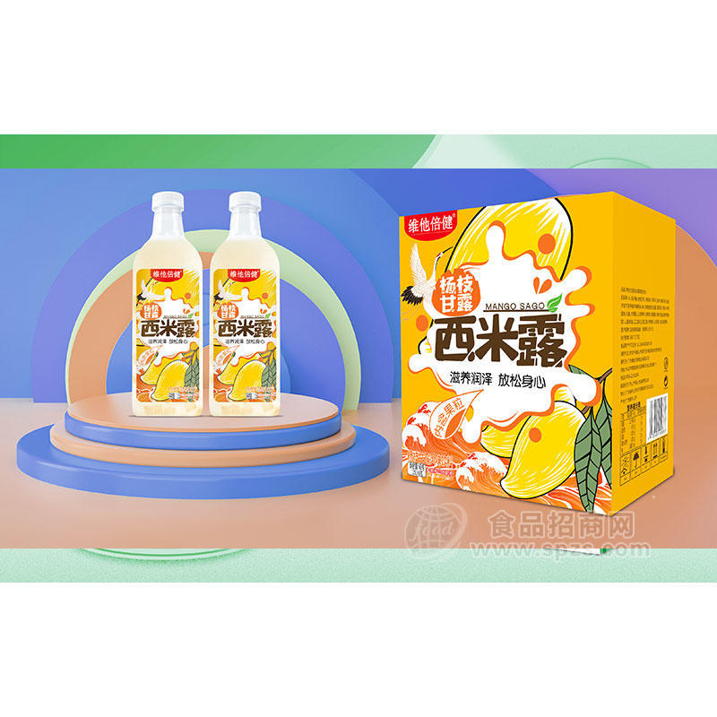 唯唯倍健杨枝甘露西米露风味饮料1.25Lx6瓶