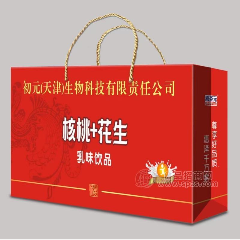 喜圣元核桃＋花生乳味飲品手提左右提禮盒