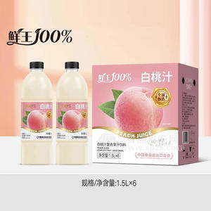 鲜王白桃复合果汁饮料箱装招商1.5L×6