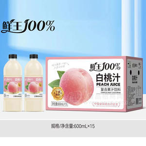 鮮王白桃汁復(fù)合果汁飲料招商600ml×15瓶