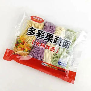 福全面道多彩果蔬面火锅鲜面半干面400g