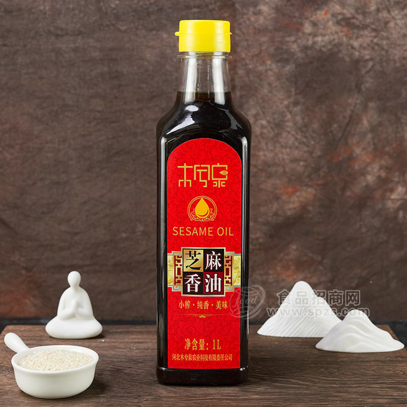 木兮泉芝麻香油纯香瓶装招商1L 