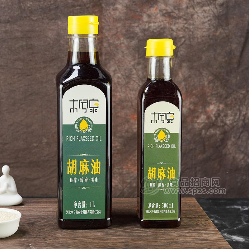 木兮泉胡麻油大瓶小瓶纯香瓶装招商 