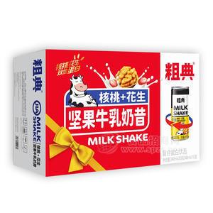 粗典核桃花生牛乳奶昔复合蛋白饮品箱装招商240ml