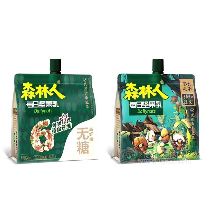 森林人无糖高纤维坚果乳混合坚果蛋白饮品盒装招商