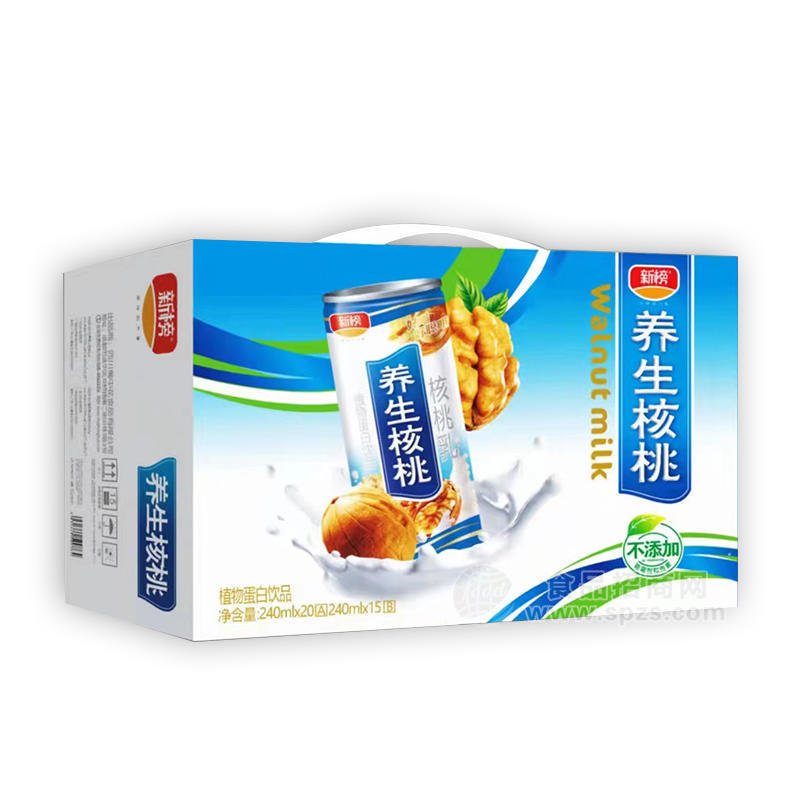 新榜養(yǎng)生核桃乳植物蛋白飲品箱裝招商240ml