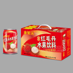 金笙沅红毛丹水果饮料含有果粒250gX20罐饮料礼盒手提礼盒