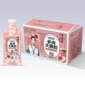 东方量健多肉大果粒复合果粒果汁饮料蜂蜜白桃椰果1LX12瓶