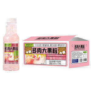 浩明元汽蜂蜜白桃多肉大果粒果汁飲料箱裝招商420ml×24瓶