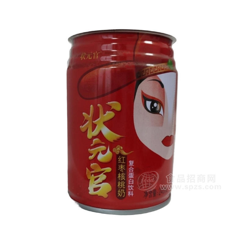 狀元官紅棗核桃奶復(fù)合蛋白飲料罐裝招商240ml