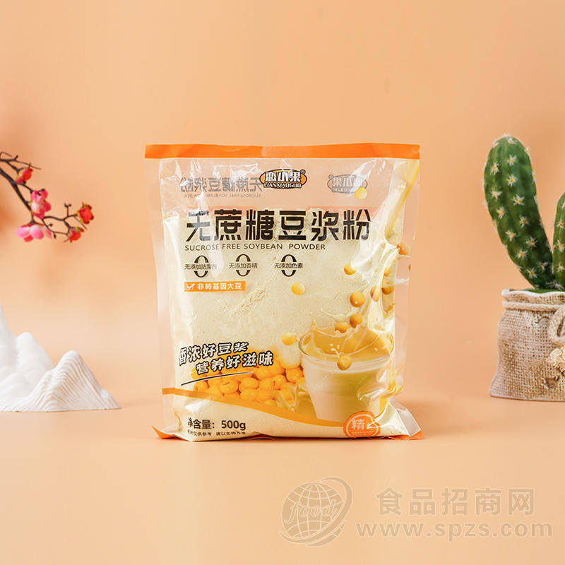 恋小果无蔗糖豆浆粉冲调食品500g招商