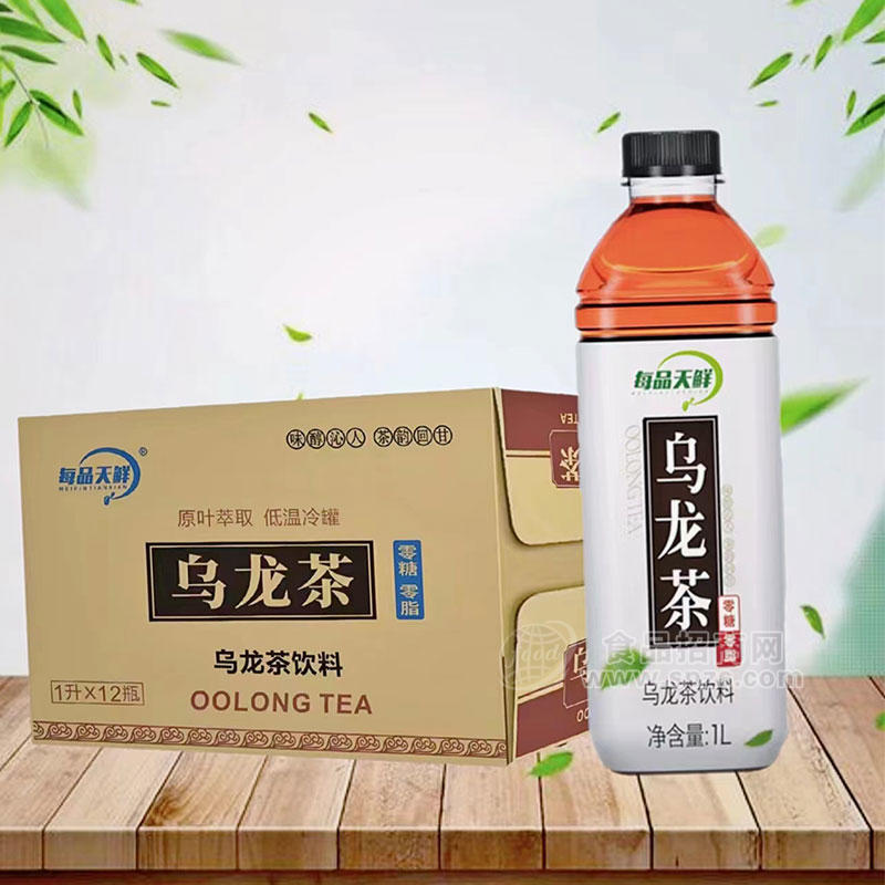 每品天鮮烏龍茶飲料零糖零脂1LX12瓶