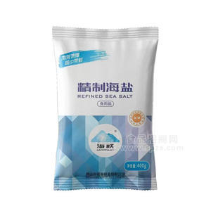 海躍精致海鹽食用鹽加碘袋裝招商400g