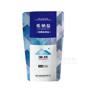 海躍低鈉鹽加碘食用鹽袋裝招商350g