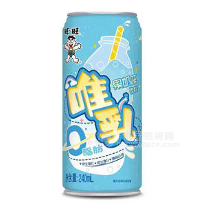 旺旺唯乳果味奶零脂肪240ml