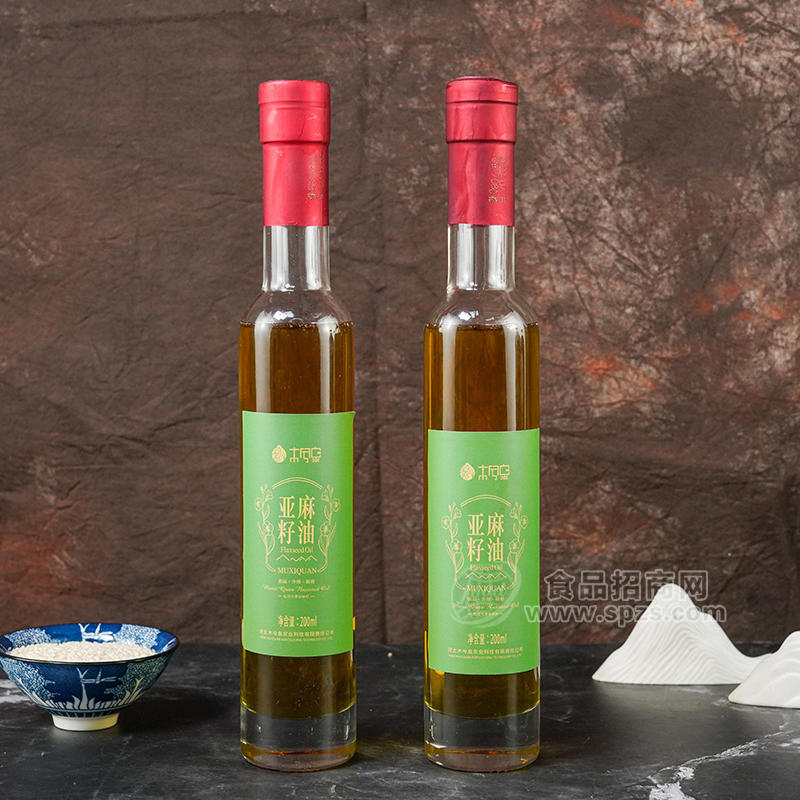 木兮泉亚麻籽油瓶装招商200ml 