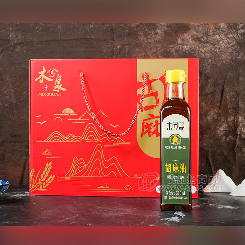 木兮泉胡麻油礼盒装招商500ml