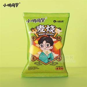 小明同学香酥麦烧非油炸谷物制品香葱味118g膨化零食