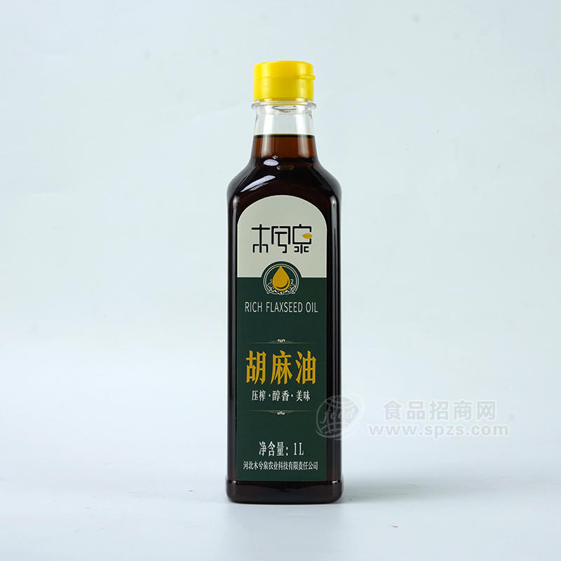 木兮泉胡麻油压榨醇香美味小瓶装1L 