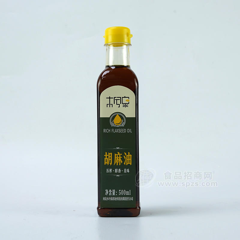 木兮泉胡麻油压榨醇香美味瓶装招商500ml 