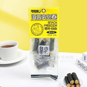 零食猴椰奶味海苔夾心卷休閑食品66g