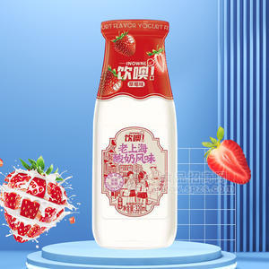 飲噢草莓味老上海酸奶風(fēng)味瓶裝招商320ml