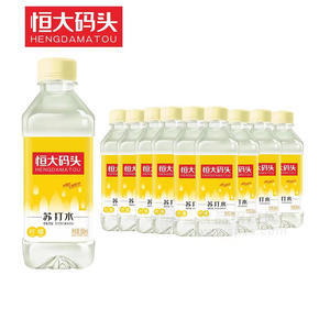 恒大碼頭蘇打水0糖0脂檸檬味瓶裝350ml