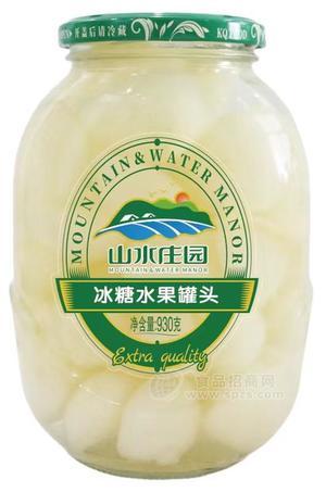 山水莊園冰糖水果荔枝罐頭930g瓶裝