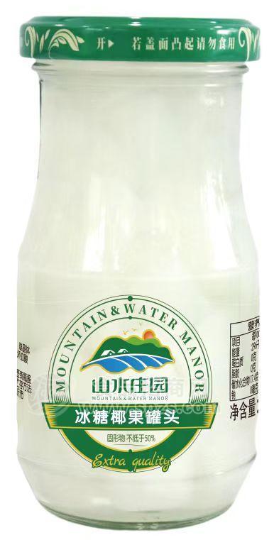 山水莊園冰糖椰果罐頭248g瓶裝