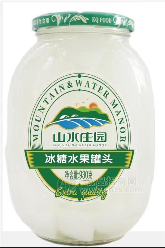 山水莊園冰糖水果椰果罐頭930g瓶裝