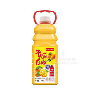 迪縵干飯自由芒果復(fù)合果汁飲料大瓶裝廠家招商1.5L