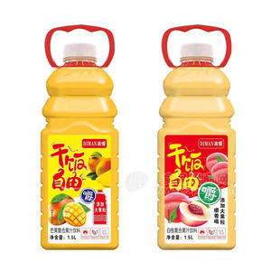 迪縵干飯自由芒果復(fù)合果汁飲料系列瓶裝招商1.5L