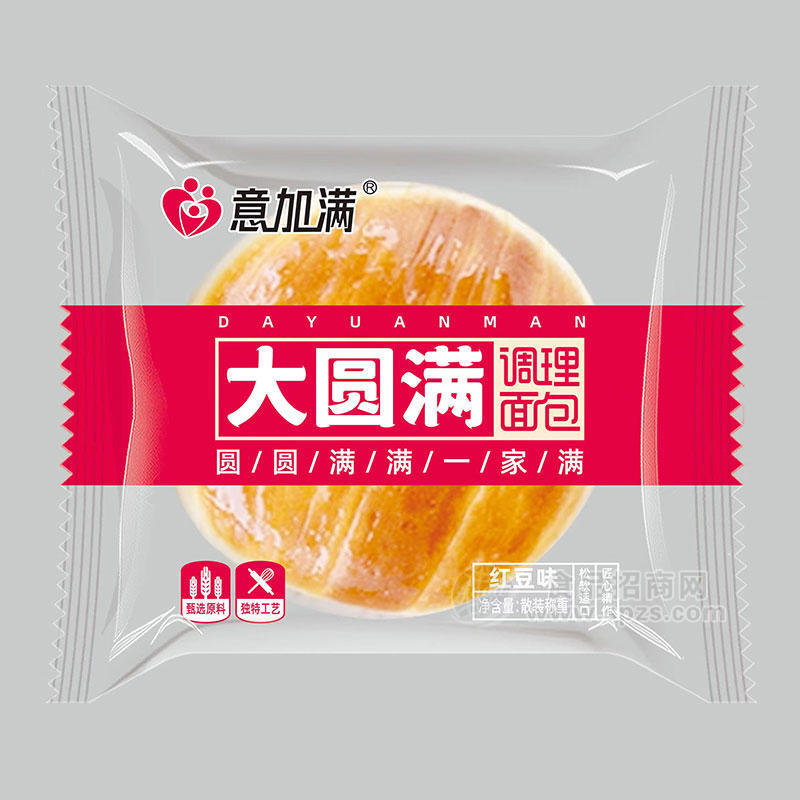 意加滿大圓滿調(diào)理面包紅豆味散裝稱重