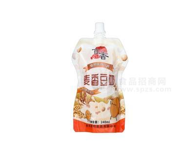 百香麦香豆奶植物蛋白饮品自立袋装