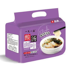 一天一面紫菜蝦米味酸湯面葉方便食品360g