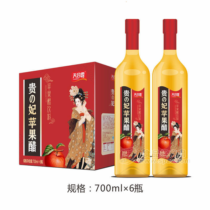 天合露貴妃蘋果醋飲料700mlX6瓶