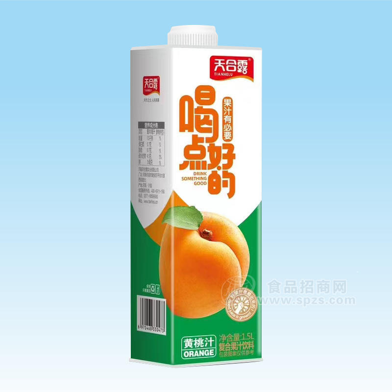 天合露果汁有必要喝點好的黃桃汁復合果汁飲料1.5L