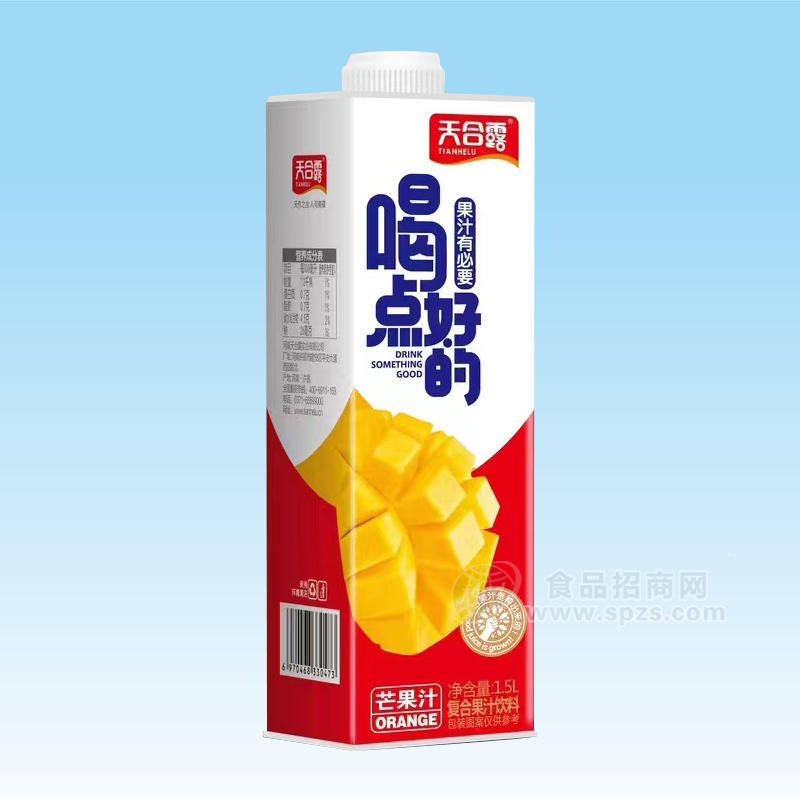 天合露果汁有必要喝點(diǎn)好的芒果汁復(fù)合果汁飲料1.5L