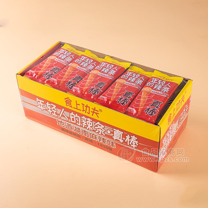 食上功夫地道湖南麻辣味辣条休闲食品1x50包